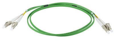 INFRALAN© Duplex Jumper LC-LC 50/125µm -- OM5, LSZH, limetten grün, 2.0mm,7,5m